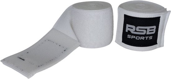 RSB Sports kickboks bandage boksbandages boksen 350CM Wit
